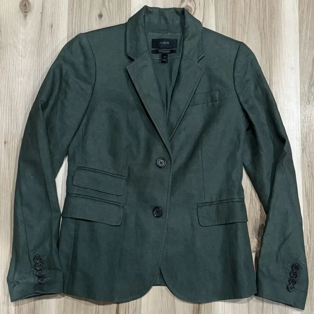 J. Crew Schoolboy Olive Green Blazer Women’s 2